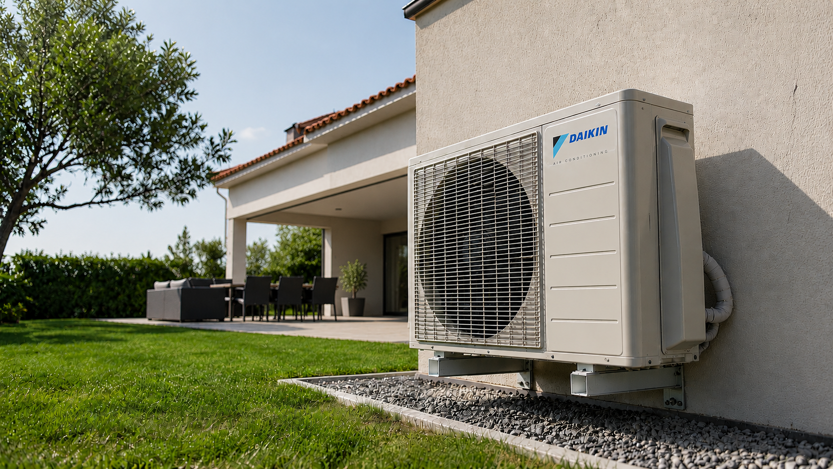 Unité extérieure de climatisation installée sur une maison à Bordeaux