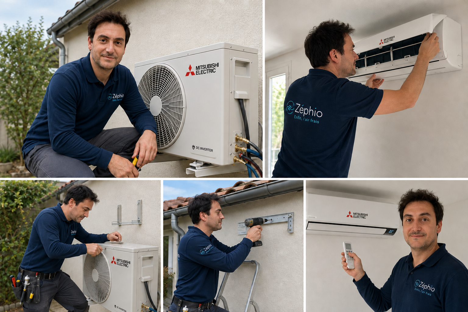 Installateur Zéphio posant et mettant en service des climatisations réversibles à Bordeaux